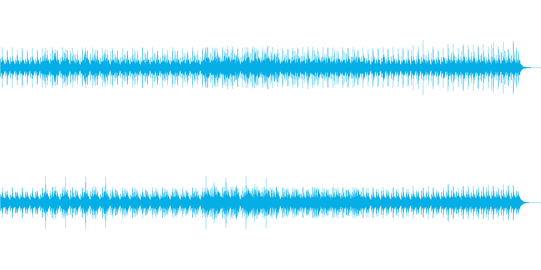 水の中を小魚が泳いでいるようなBGMの再生済みの波形