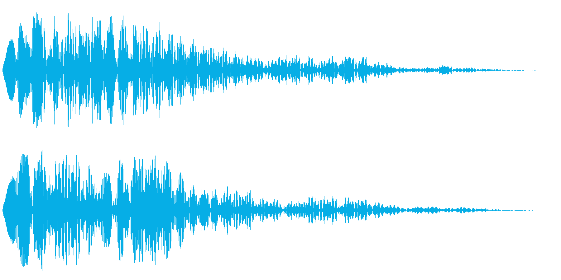 ドゥン(響きのある発音)の再生済みの波形