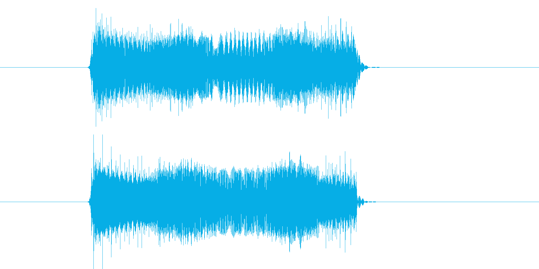 チューイーン(TV、雑音、VTR)の再生済みの波形