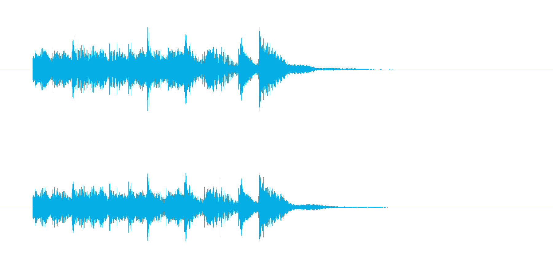 爽やか木琴打楽器音(アニメ、ジングル)の再生済みの波形