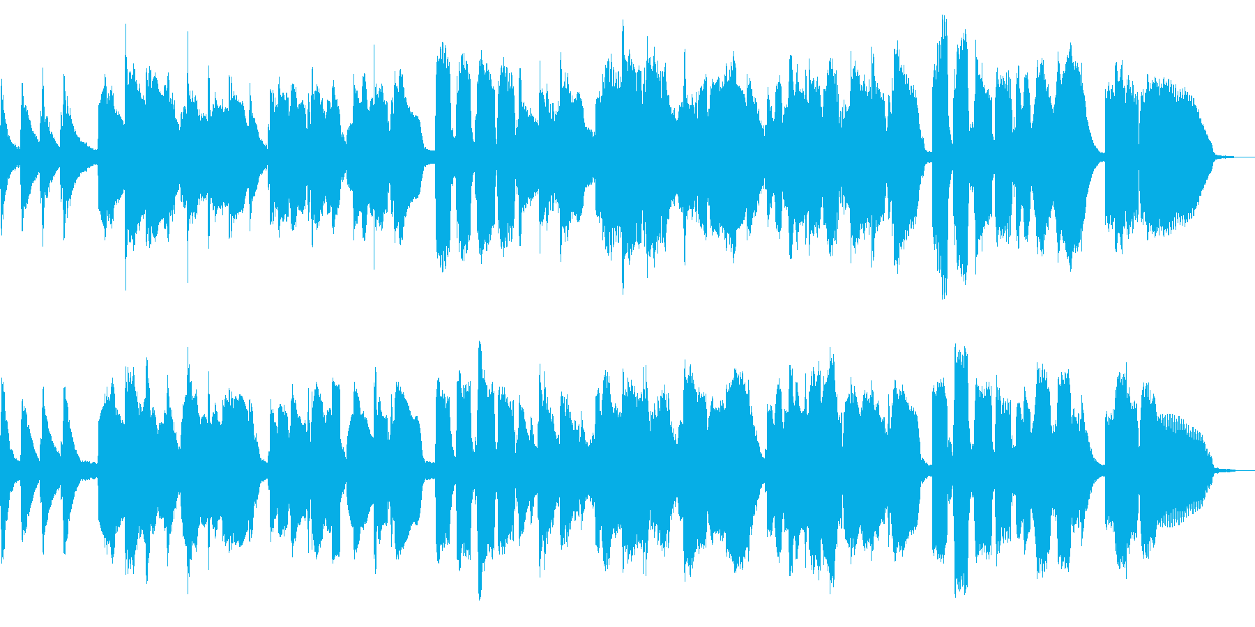 気持ちが通じ合うようなあたたかな曲の再生済みの波形