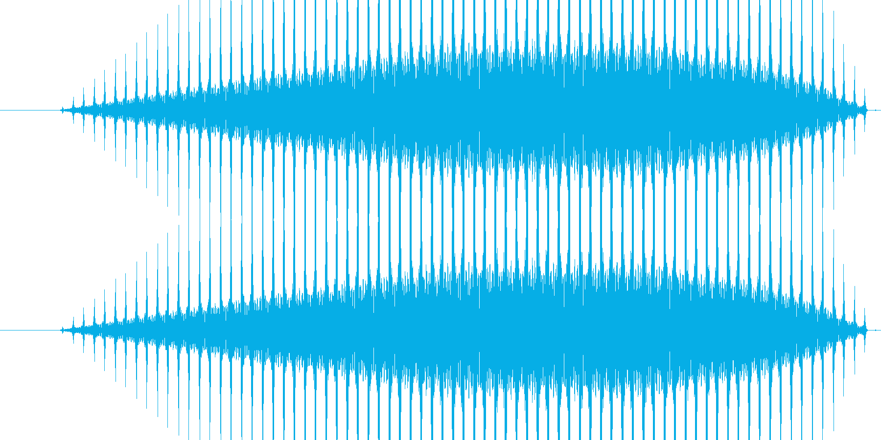 ヘリコプターが飛ぶ音の再生済みの波形