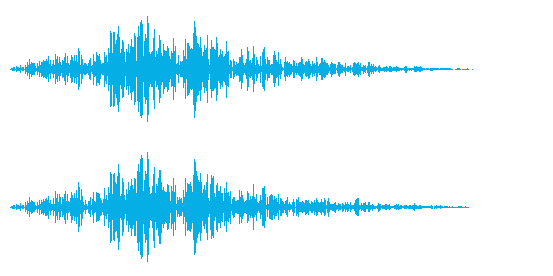バサッ(軽いものが倒れたような音)の再生済みの波形