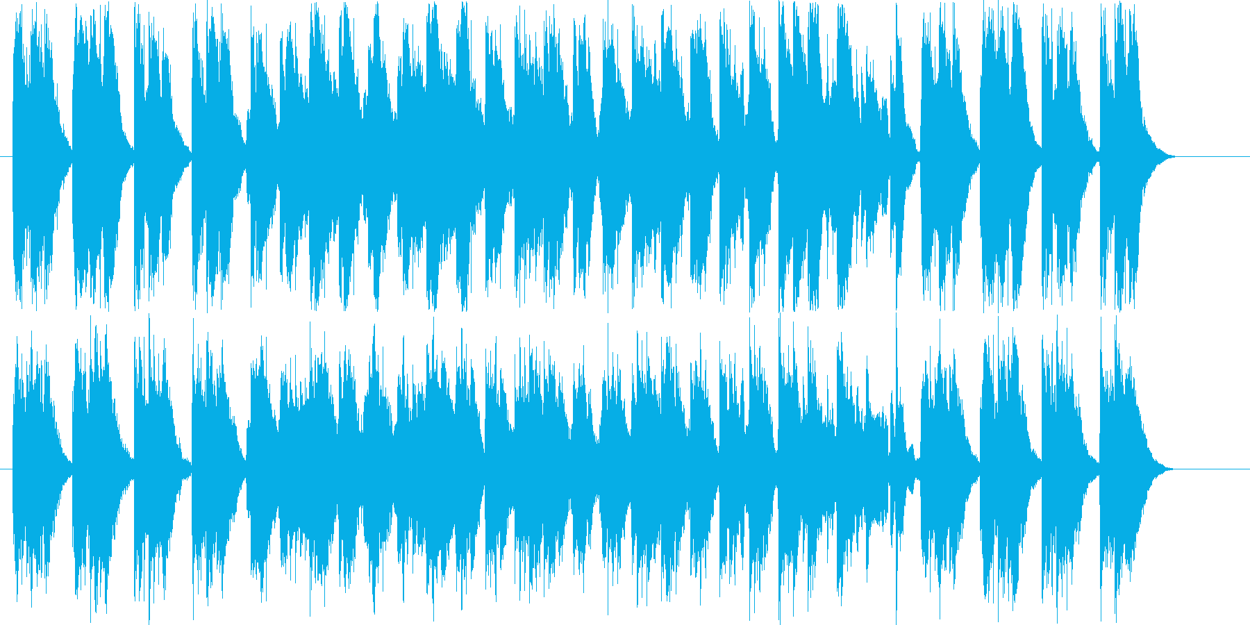 優しく,可愛い雰囲気の曲の再生済みの波形