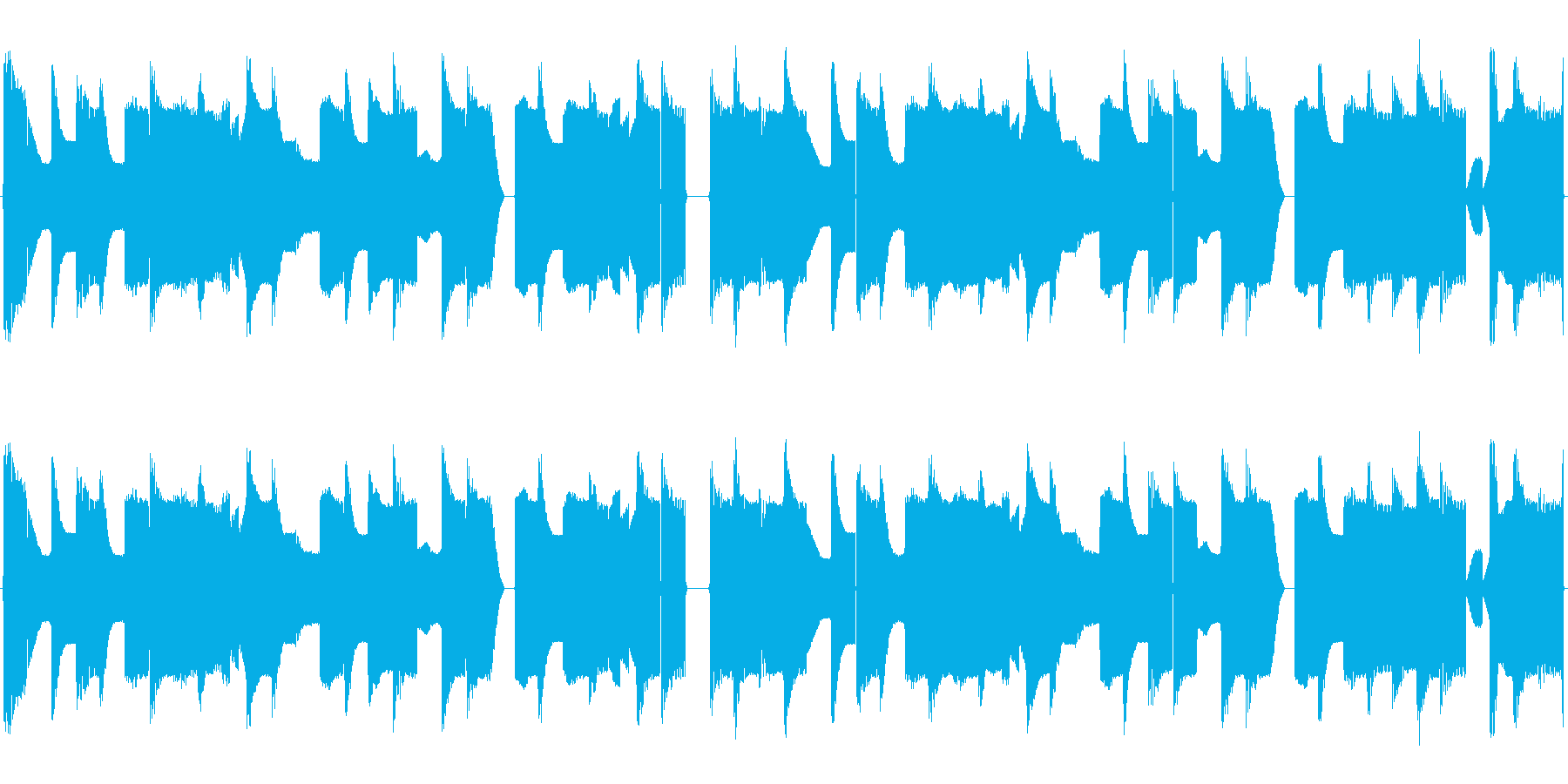 チップチューンの短いループ4の再生済みの波形