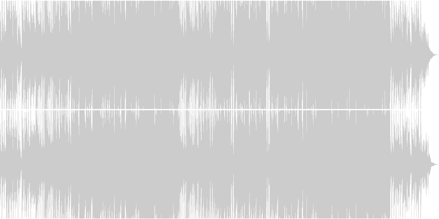 アコースティックな静かなラウンジ曲の未再生の波形