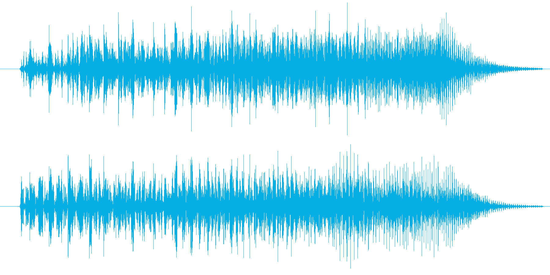 クイズ出題音2の再生済みの波形