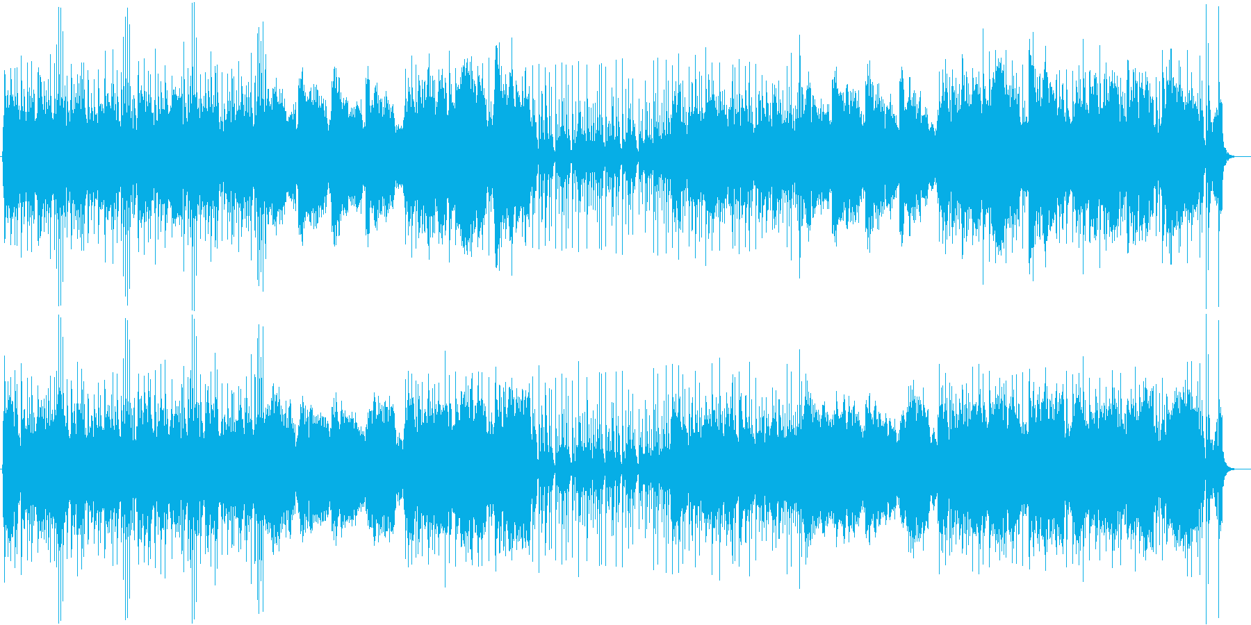 三味線と尺八のクールな和風曲・リズム抜きの再生済みの波形