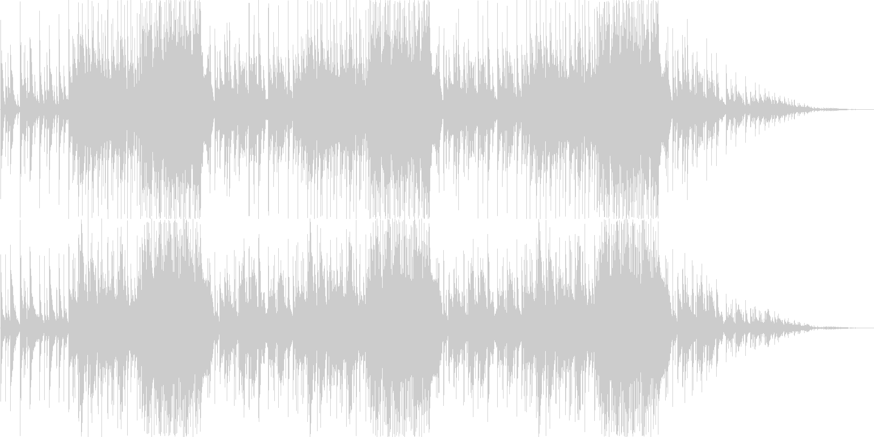 季節は冬、温かい宿の活気を描いた曲の未再生の波形
