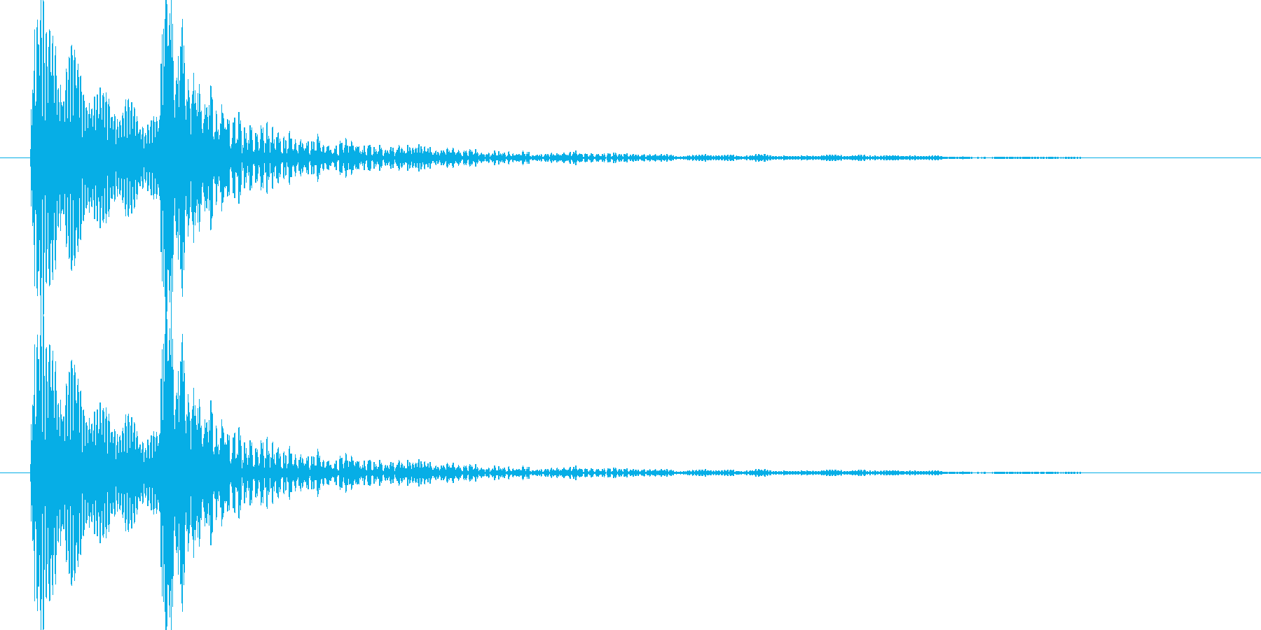 ポコ(ポコン)汎用的なクリック音(低音)の再生済みの波形