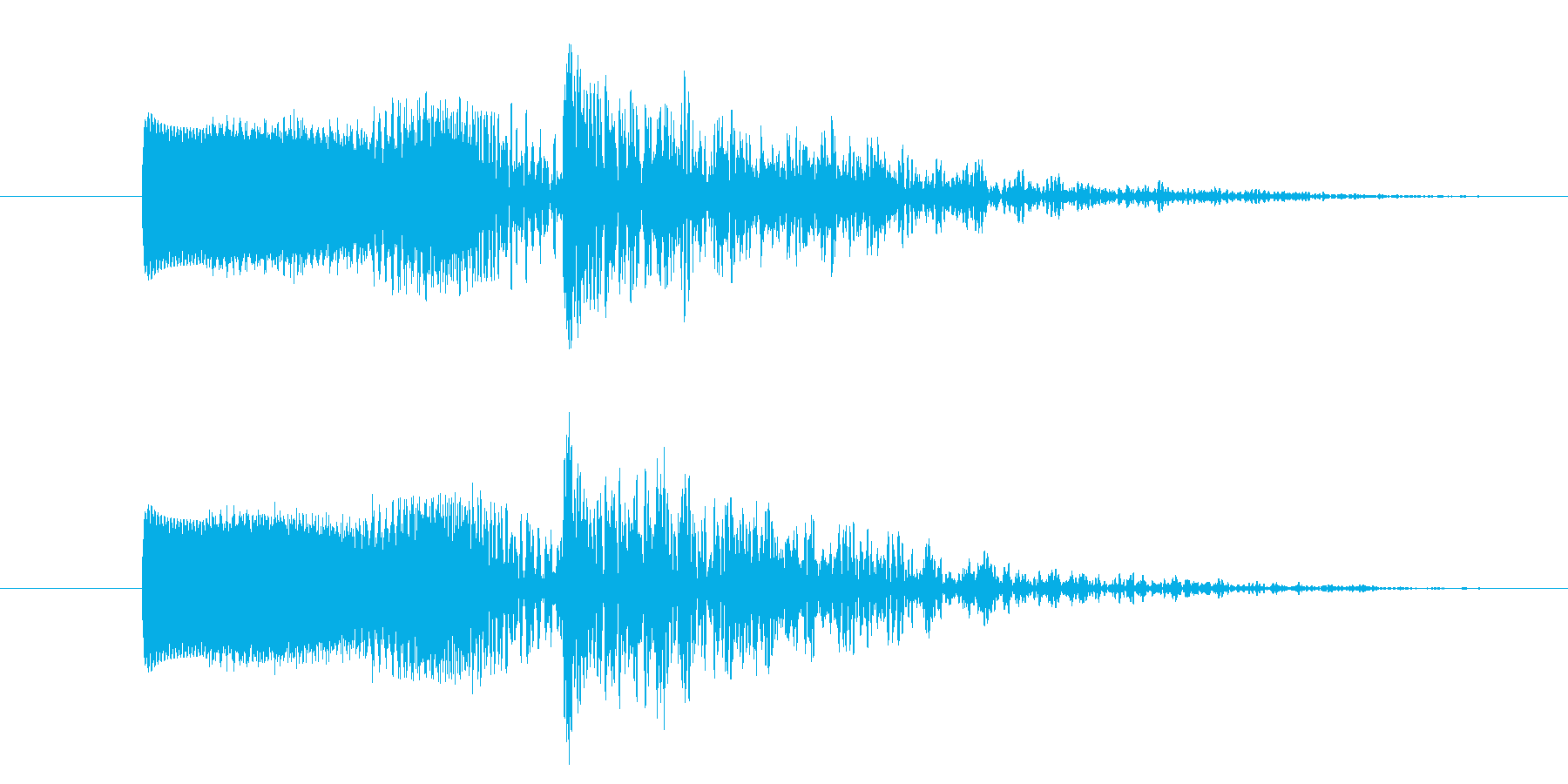 ビームと爆発音の効果音,SE2の再生済みの波形