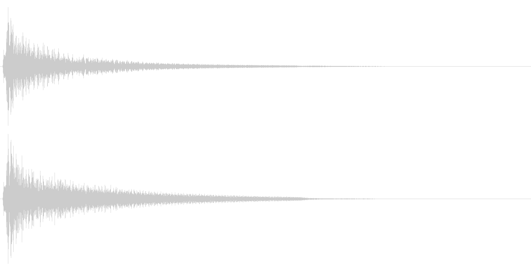 アコースティックギターによるクリック音の未再生の波形