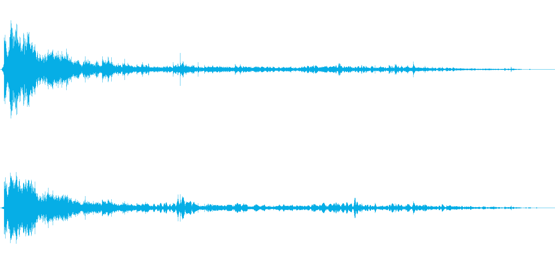 バシャーン!(勢いよく水の跳ねる音)の再生済みの波形