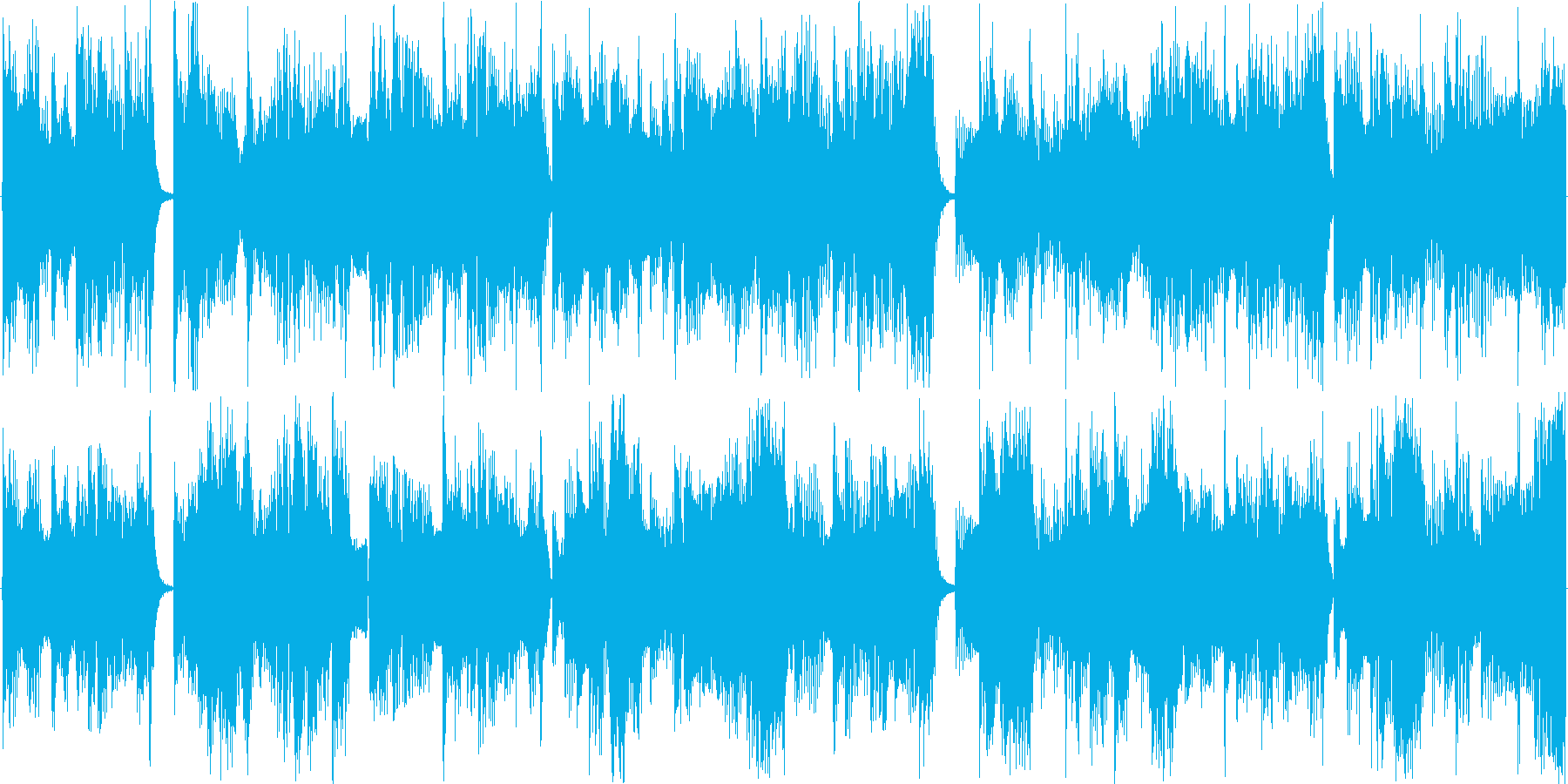 リズミックなイメージをした楽曲です。の再生済みの波形