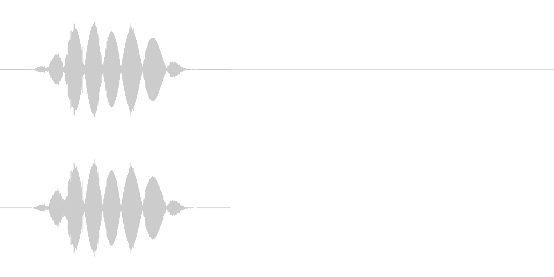 軽く殴る乾いた音の効果音の未再生の波形