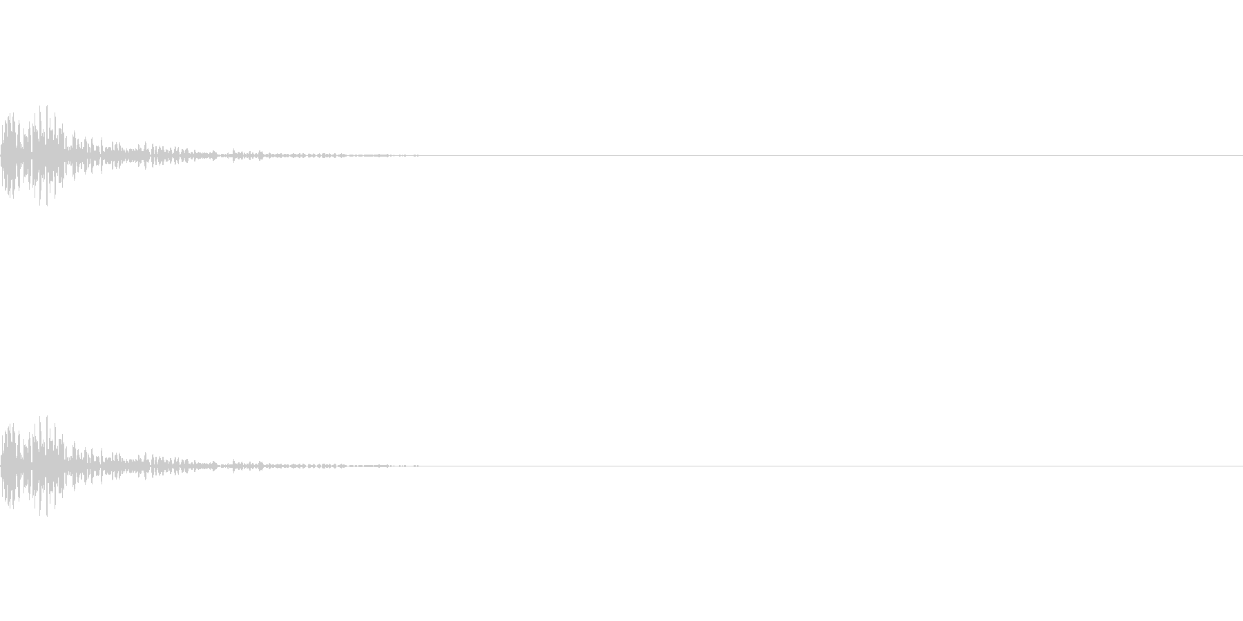古い時計の音(カチャン)の未再生の波形