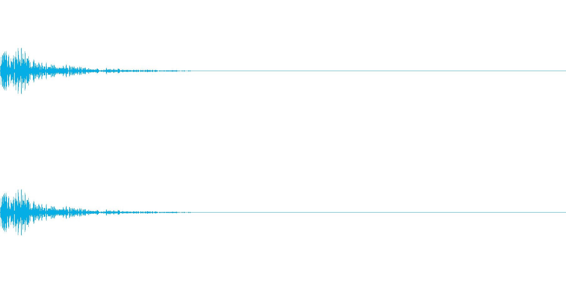 古い時計の音(カチャン)の再生済みの波形