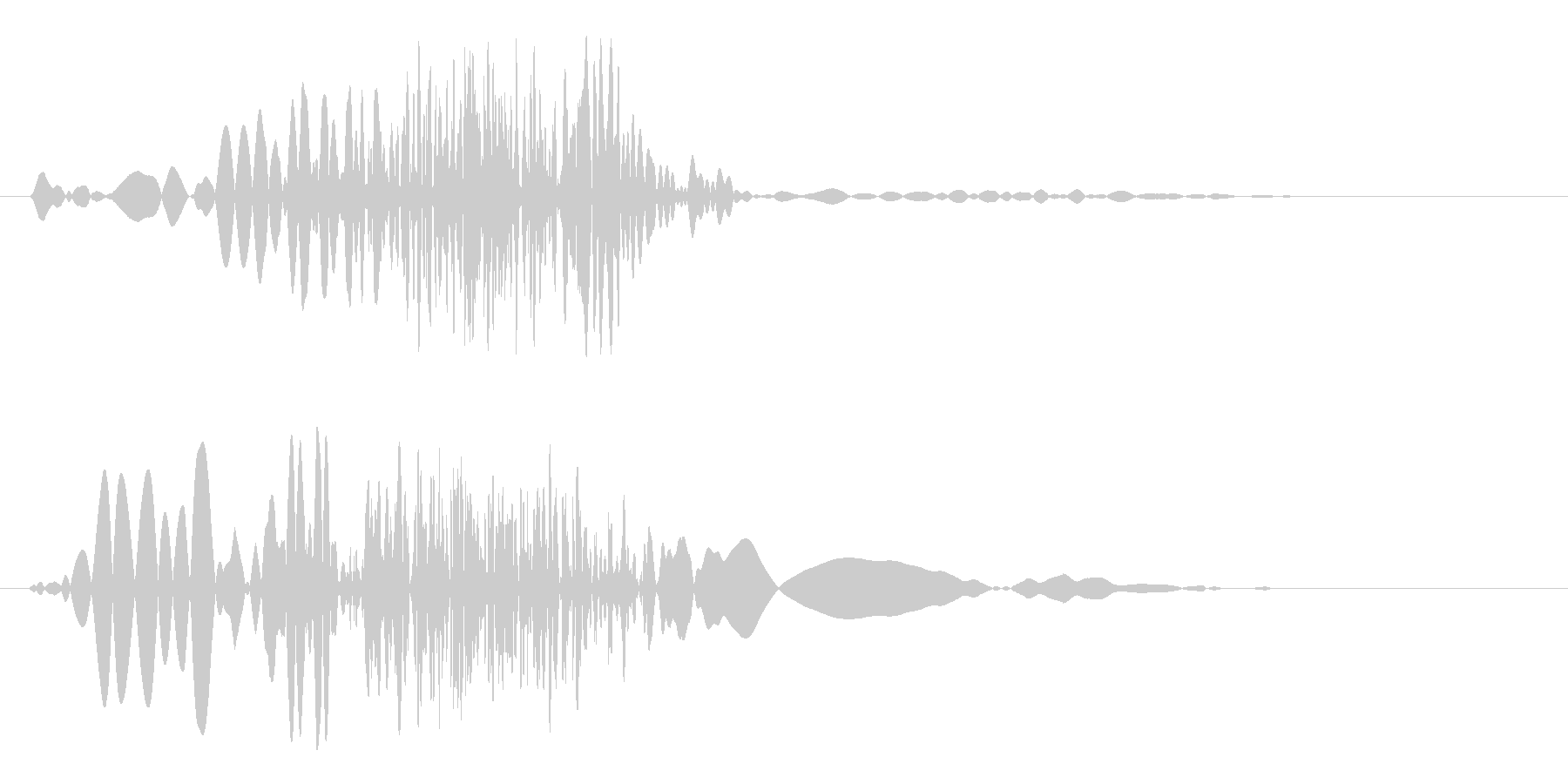 ビュッ(風を切るような短い音)の未再生の波形
