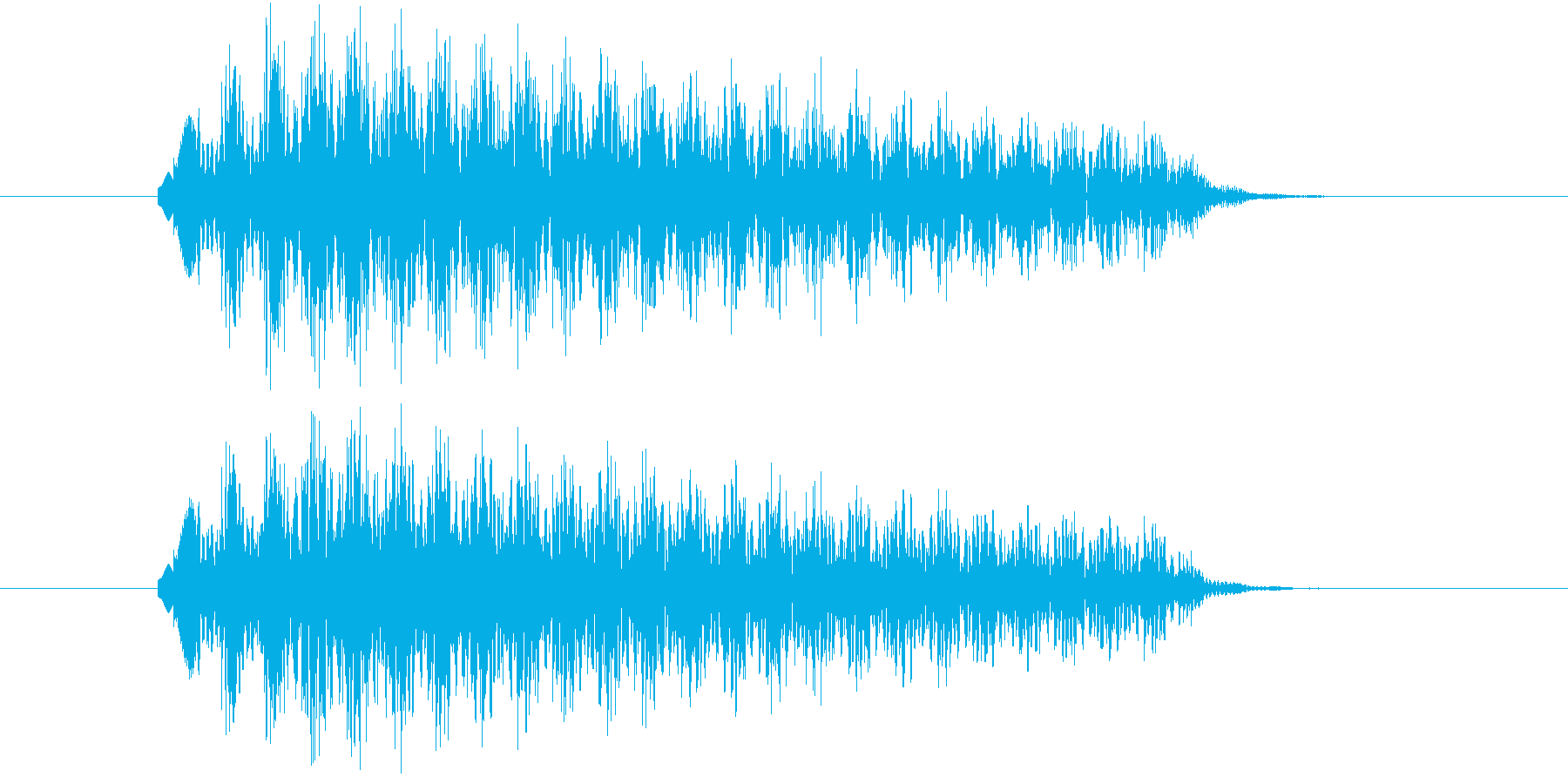 エレピの下り音の再生済みの波形