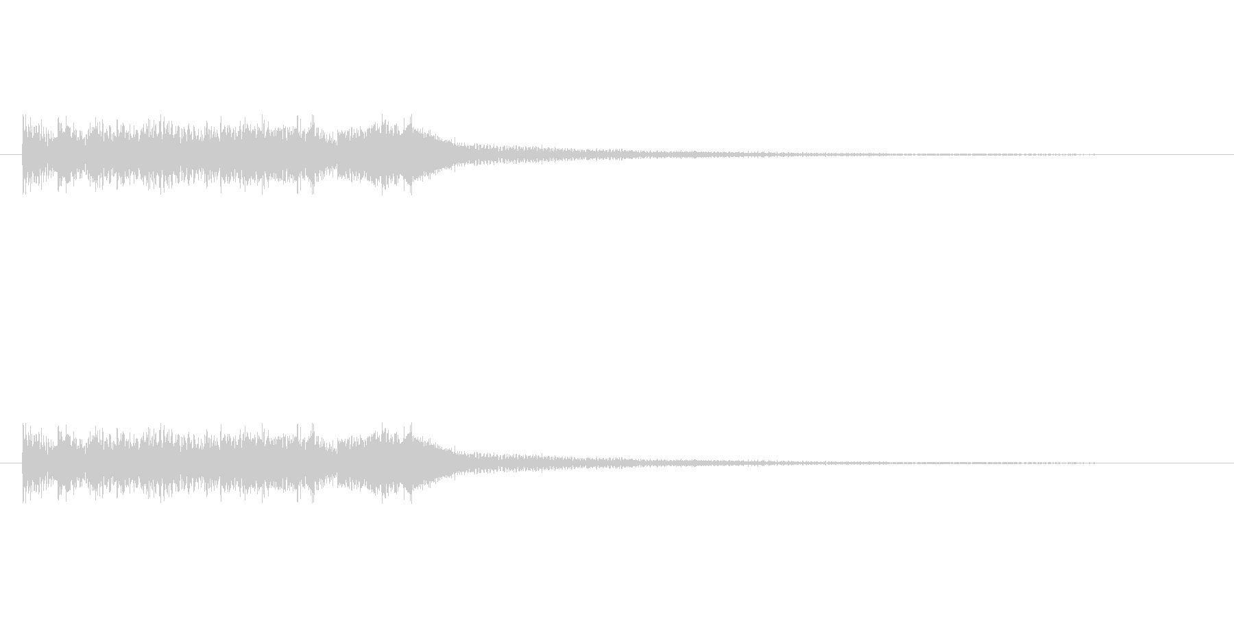 琴を鳴らしたような音(ゆっくり上昇)の未再生の波形