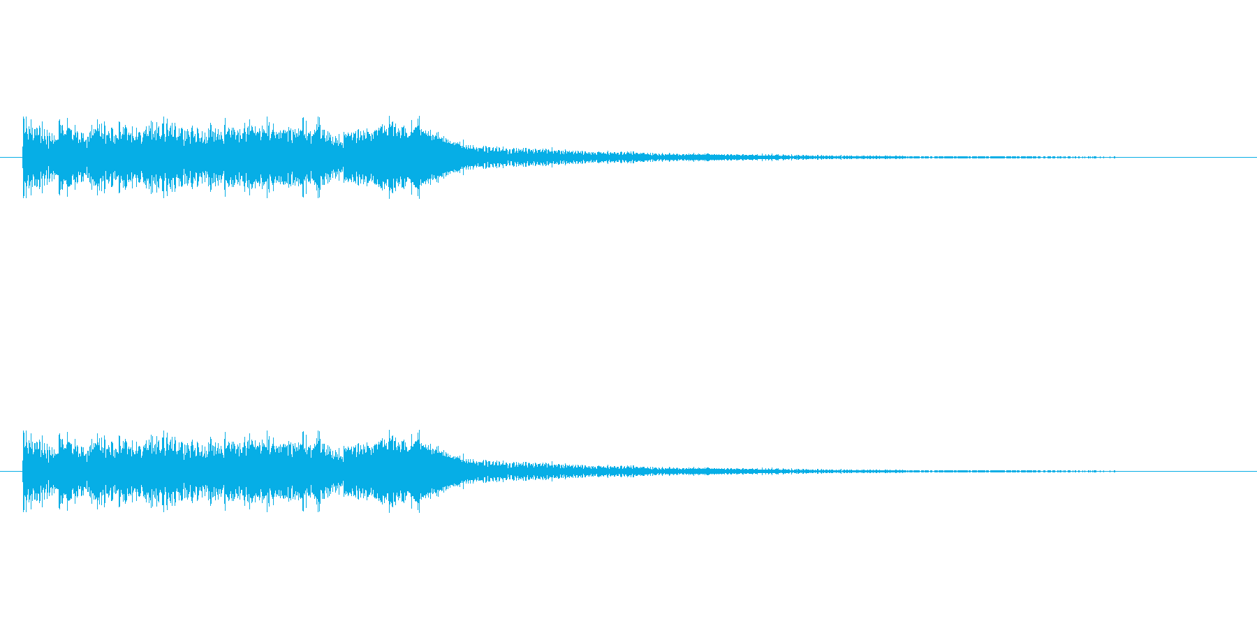 琴を鳴らしたような音(ゆっくり上昇)の再生済みの波形