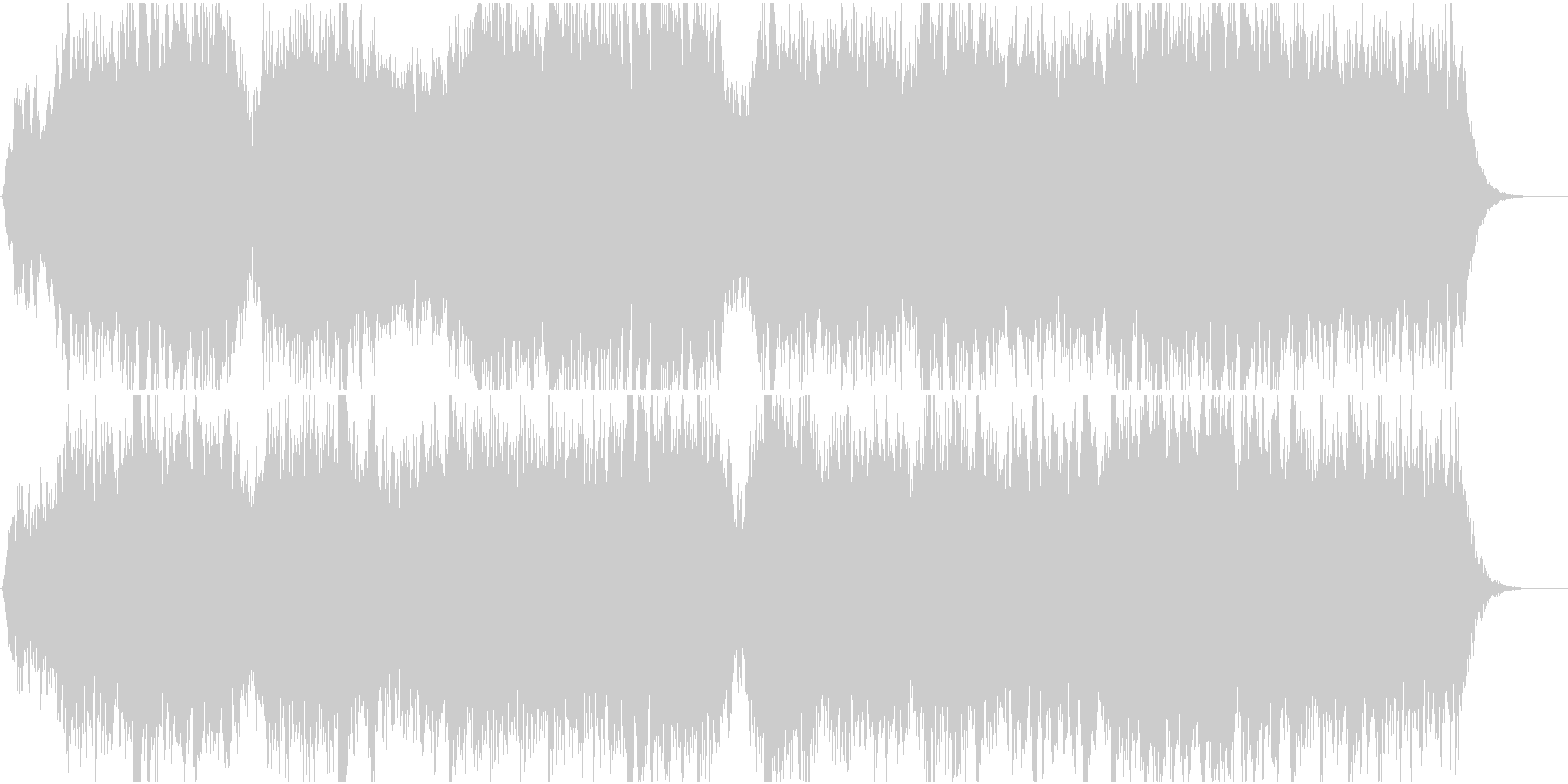 アンビエントなパッド系BGM(WAV)の未再生の波形