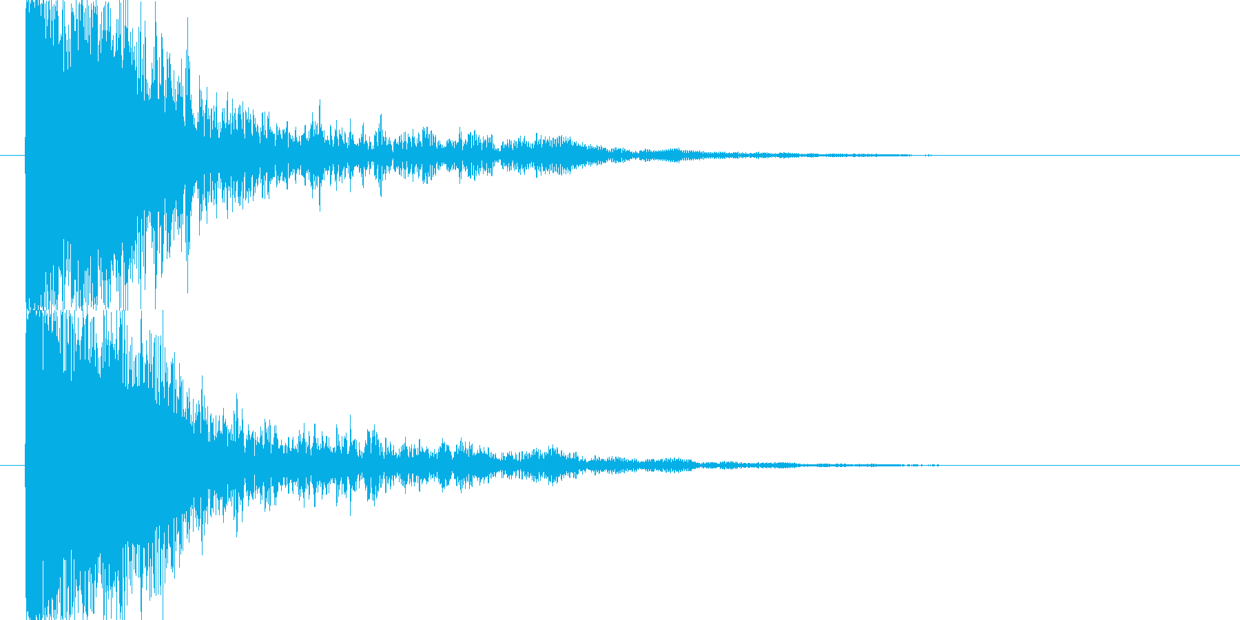 爆発音の再生済みの波形