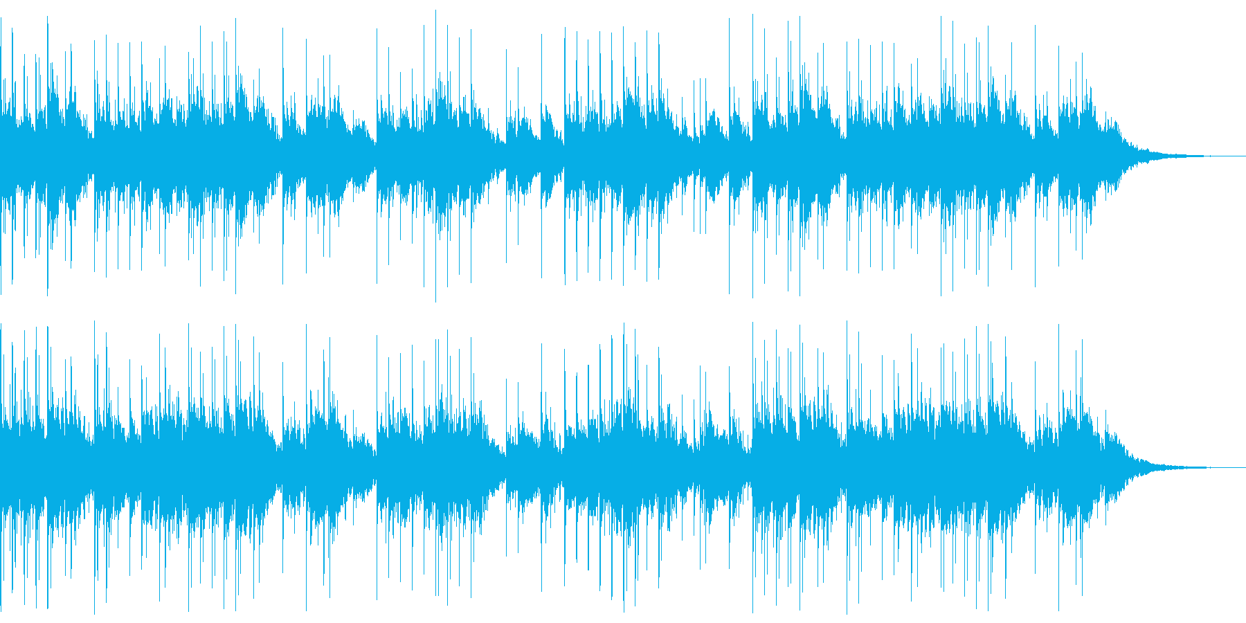 不穏なシーン向けの静かなオルゴール曲の再生済みの波形