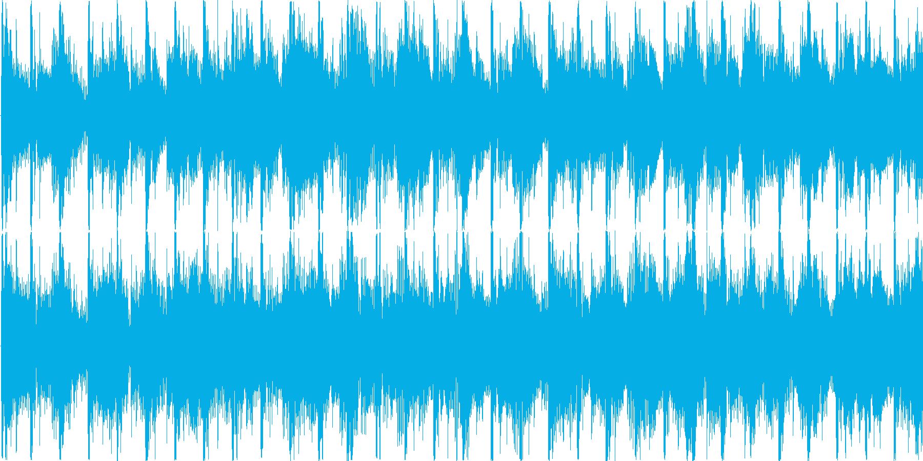 ハウス風のリズムを基調としたループ楽曲…の再生済みの波形