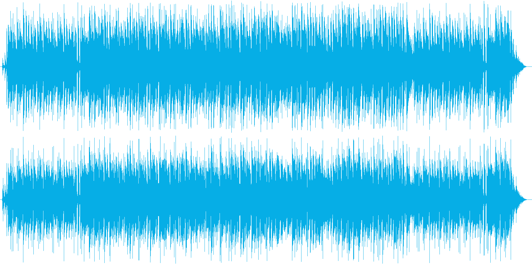 ギターメロディーのボサノバ、ループ曲の再生済みの波形