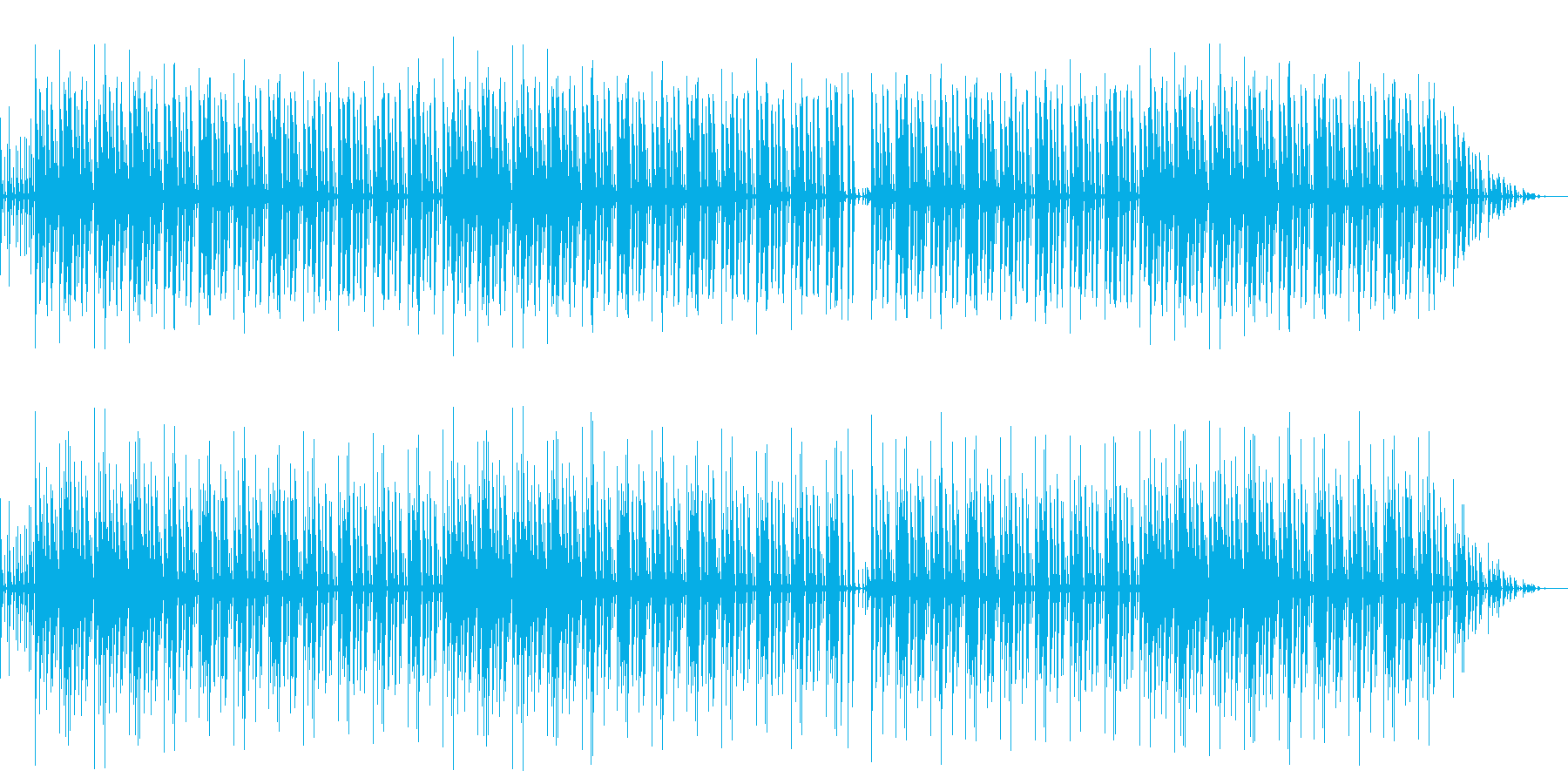 ボサノバ風なリズムの気だるいBGMの再生済みの波形