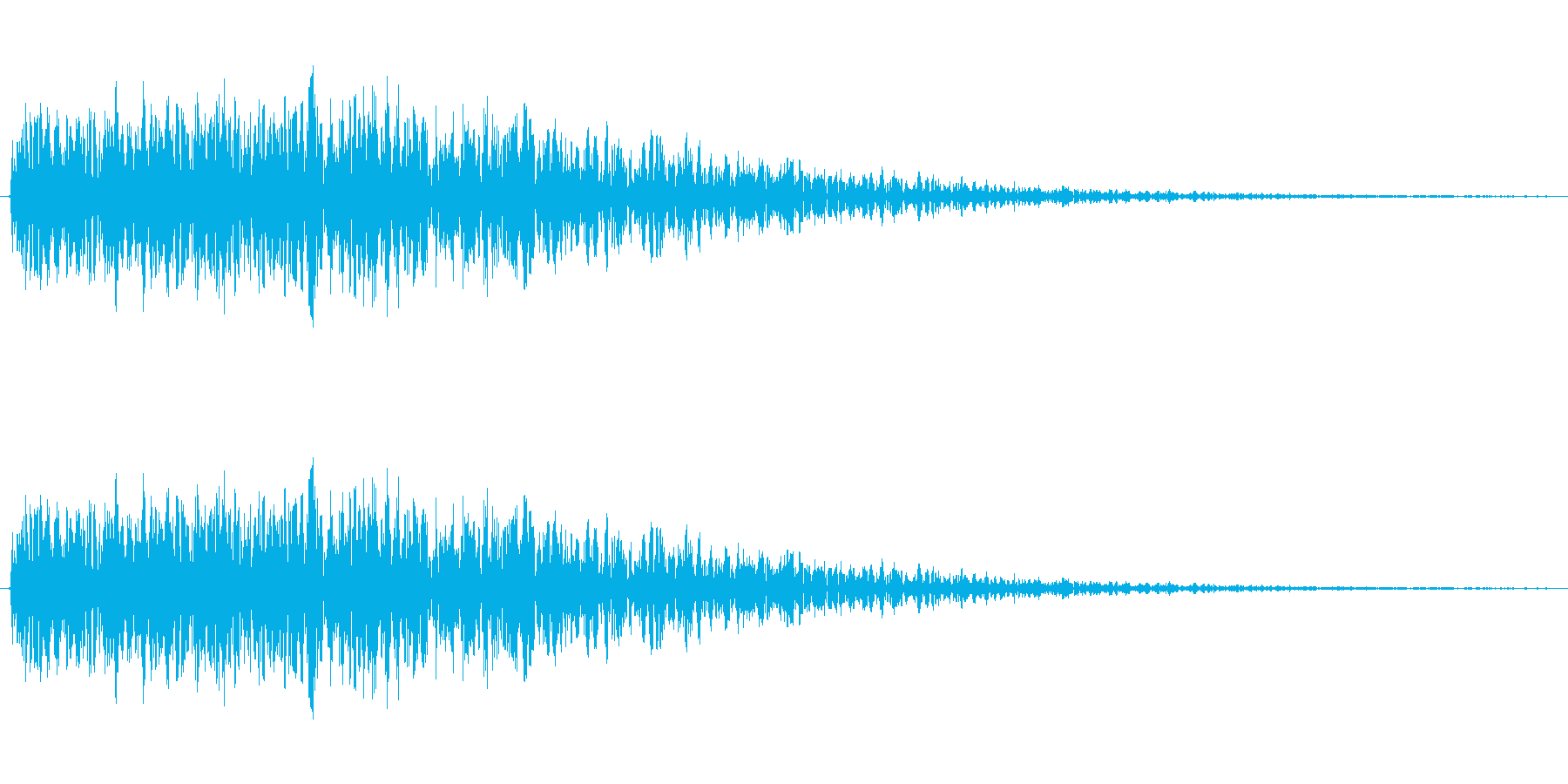 爆発音で少し風のような効果もありますの再生済みの波形