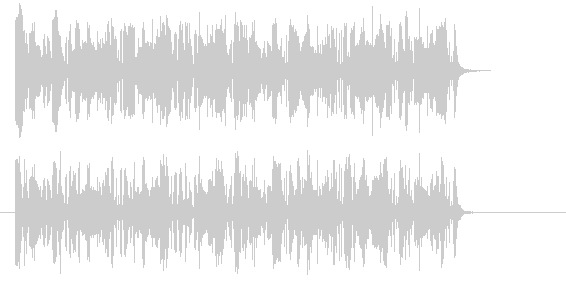 クイズ番組の出題に流れる音ですの未再生の波形