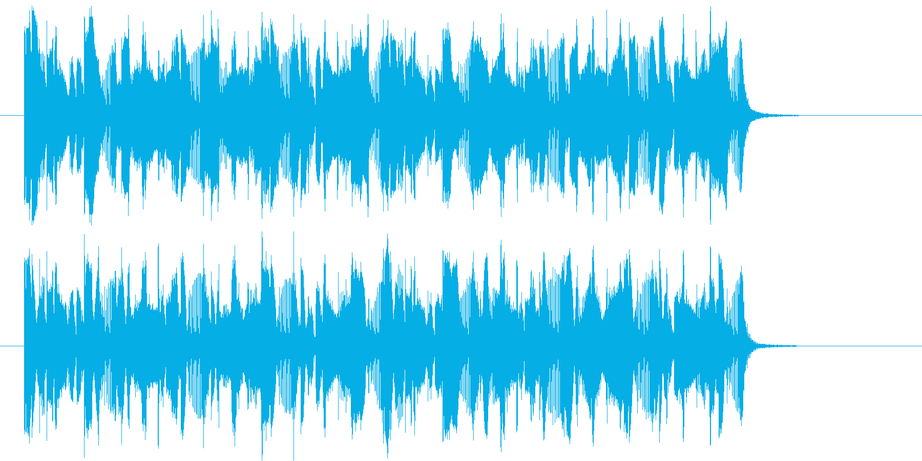 クイズ番組の出題に流れる音ですの再生済みの波形
