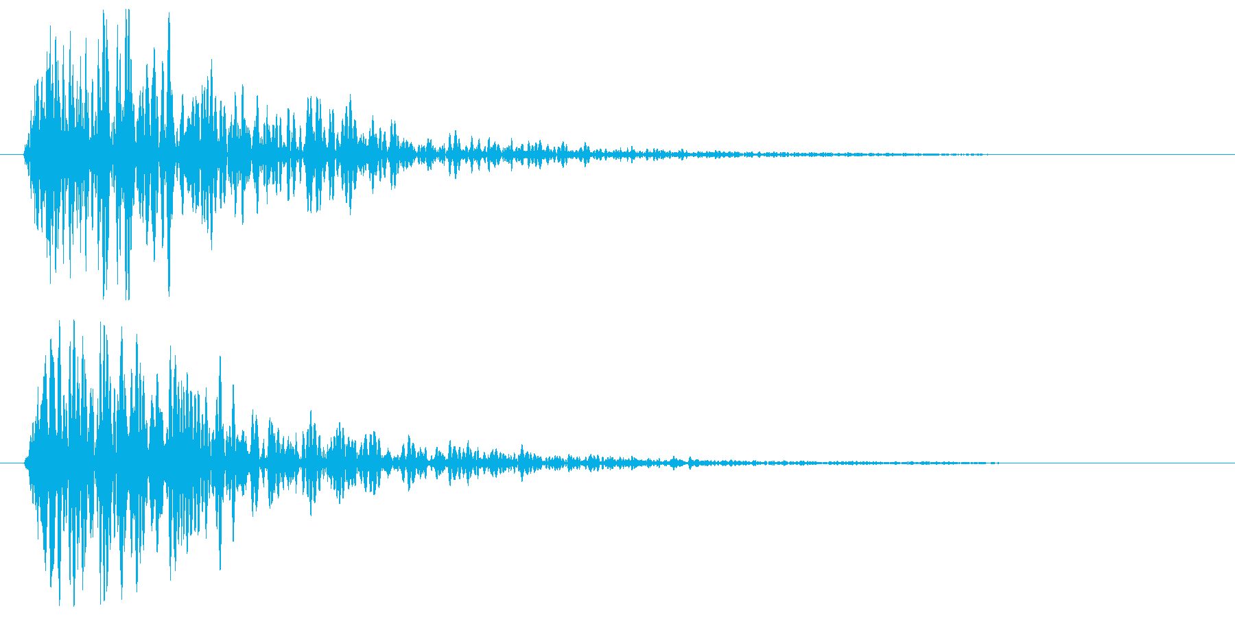 バン(ガンを発射した時の音)の再生済みの波形