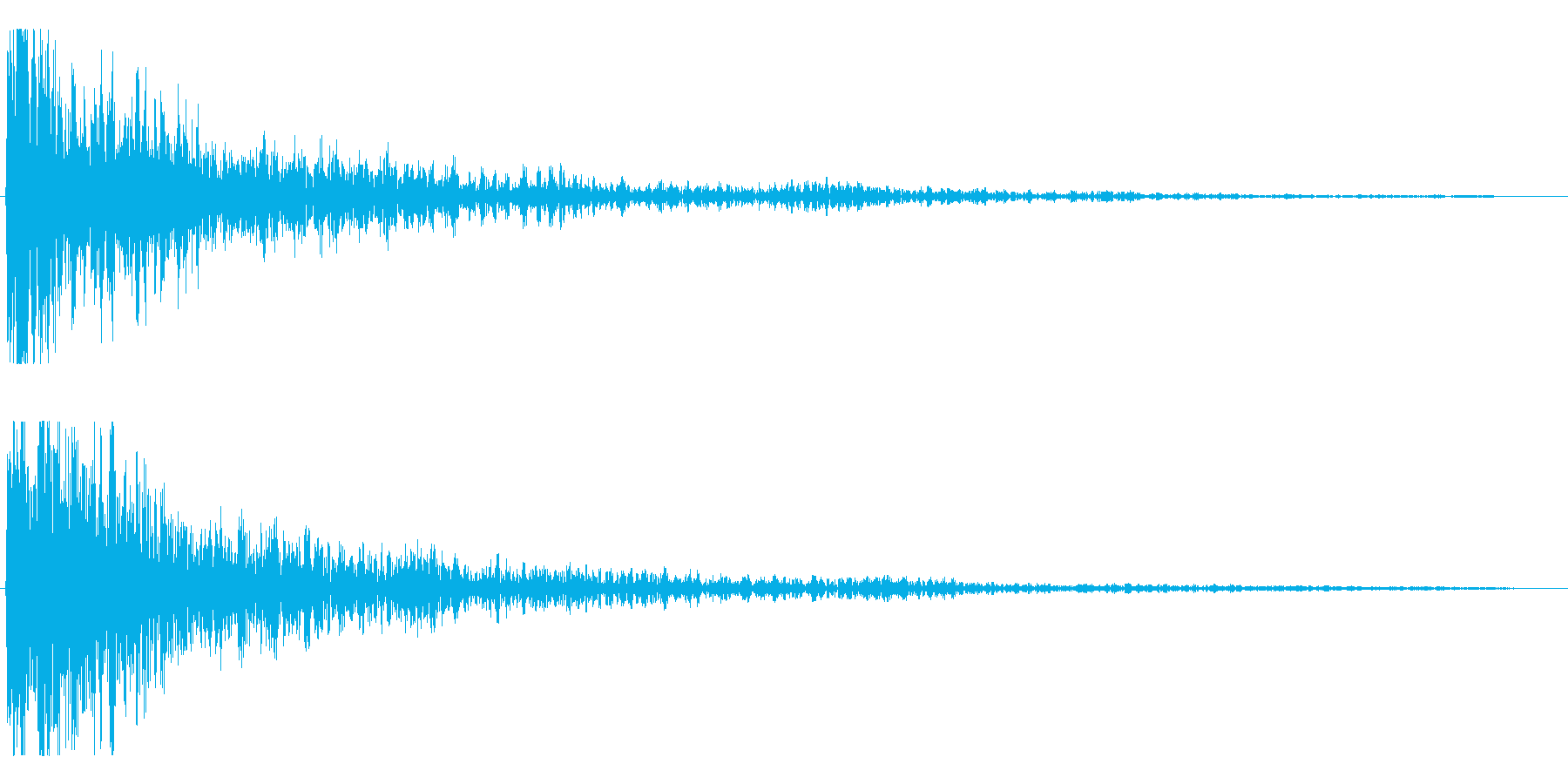 ドーン(映画の予告で聞くような音)の再生済みの波形