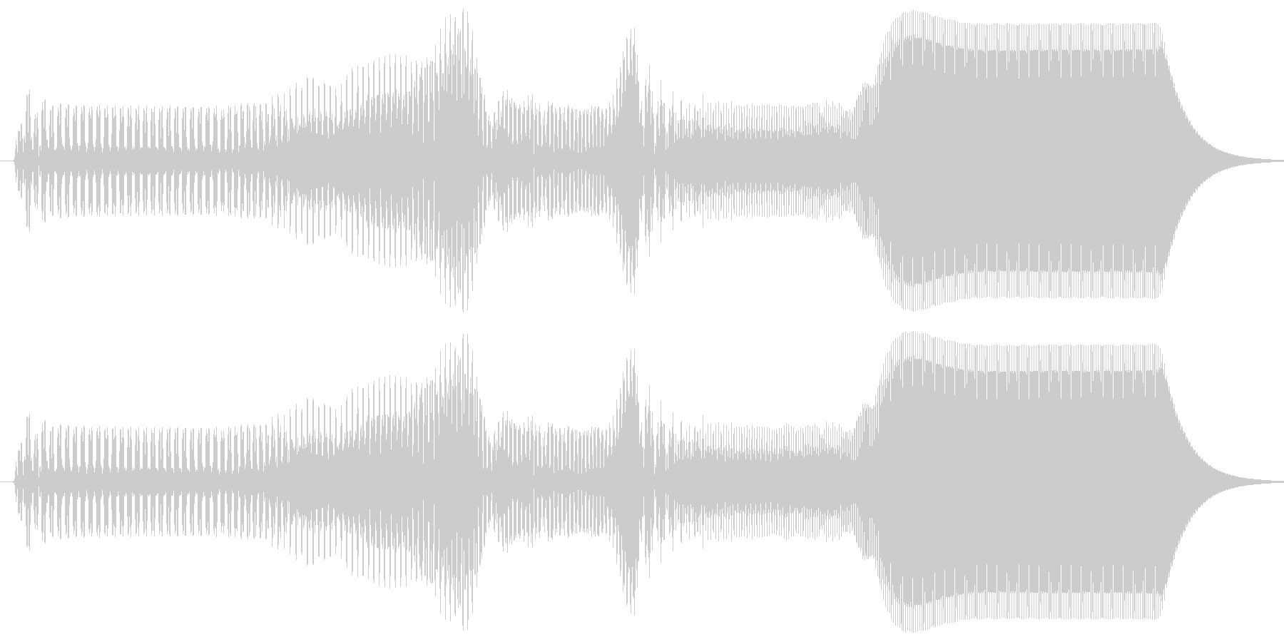 ピュイ。上がる・伸びる音(短)の未再生の波形
