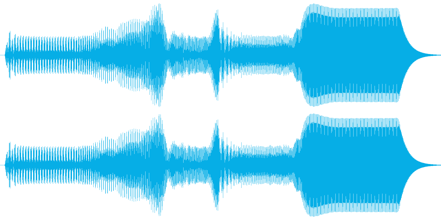 ピュイ。上がる・伸びる音(短)の再生済みの波形