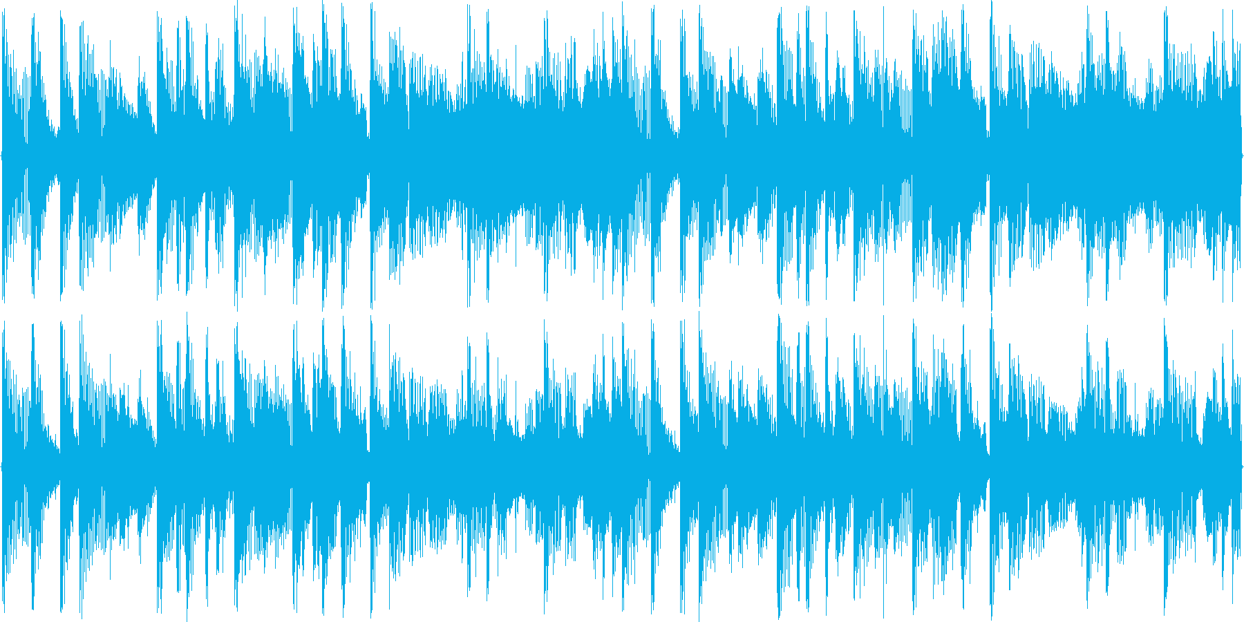 リズムを強調した楽曲です。の再生済みの波形
