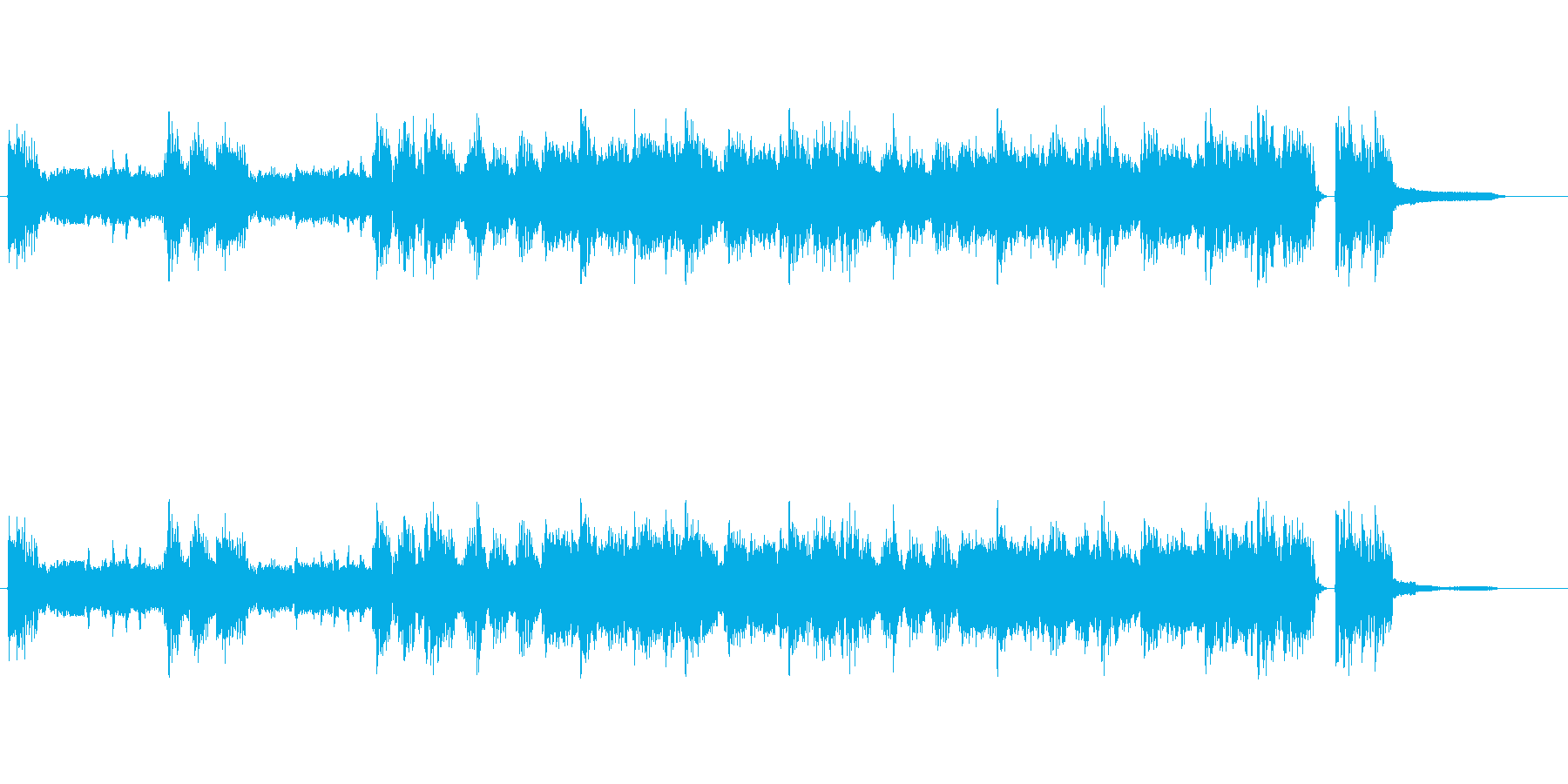 ロック音源15秒の再生済みの波形