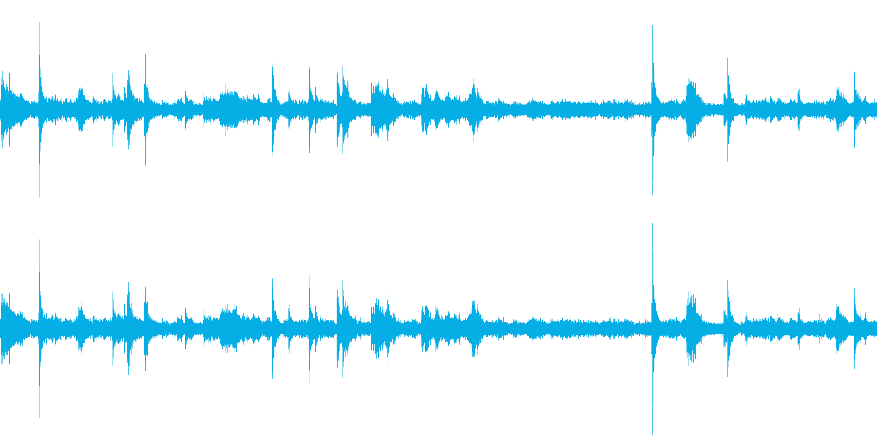 ボウリング場(環境音)の再生済みの波形
