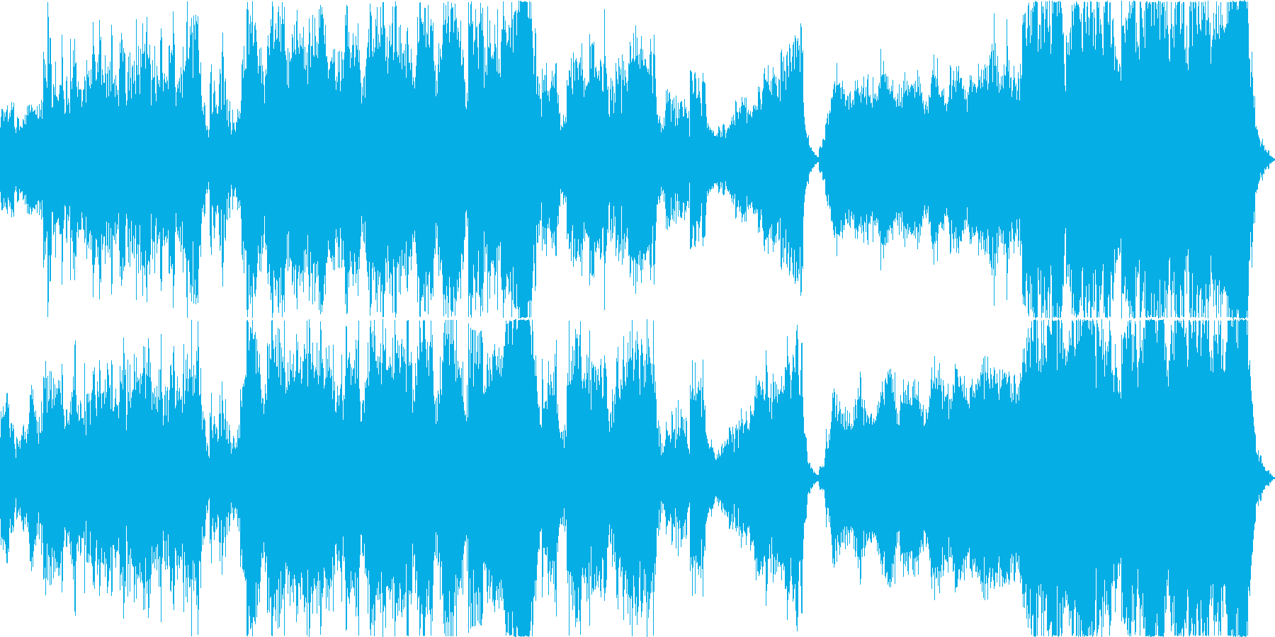 映像向けのハリウッド系オーケストラ曲の再生済みの波形