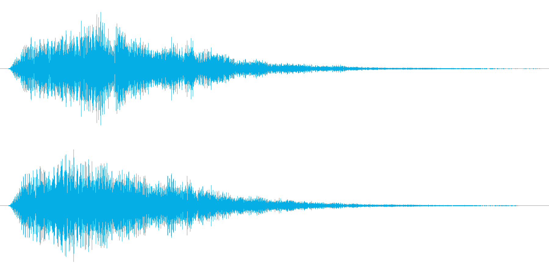 ゲームなどの決定音ですの再生済みの波形