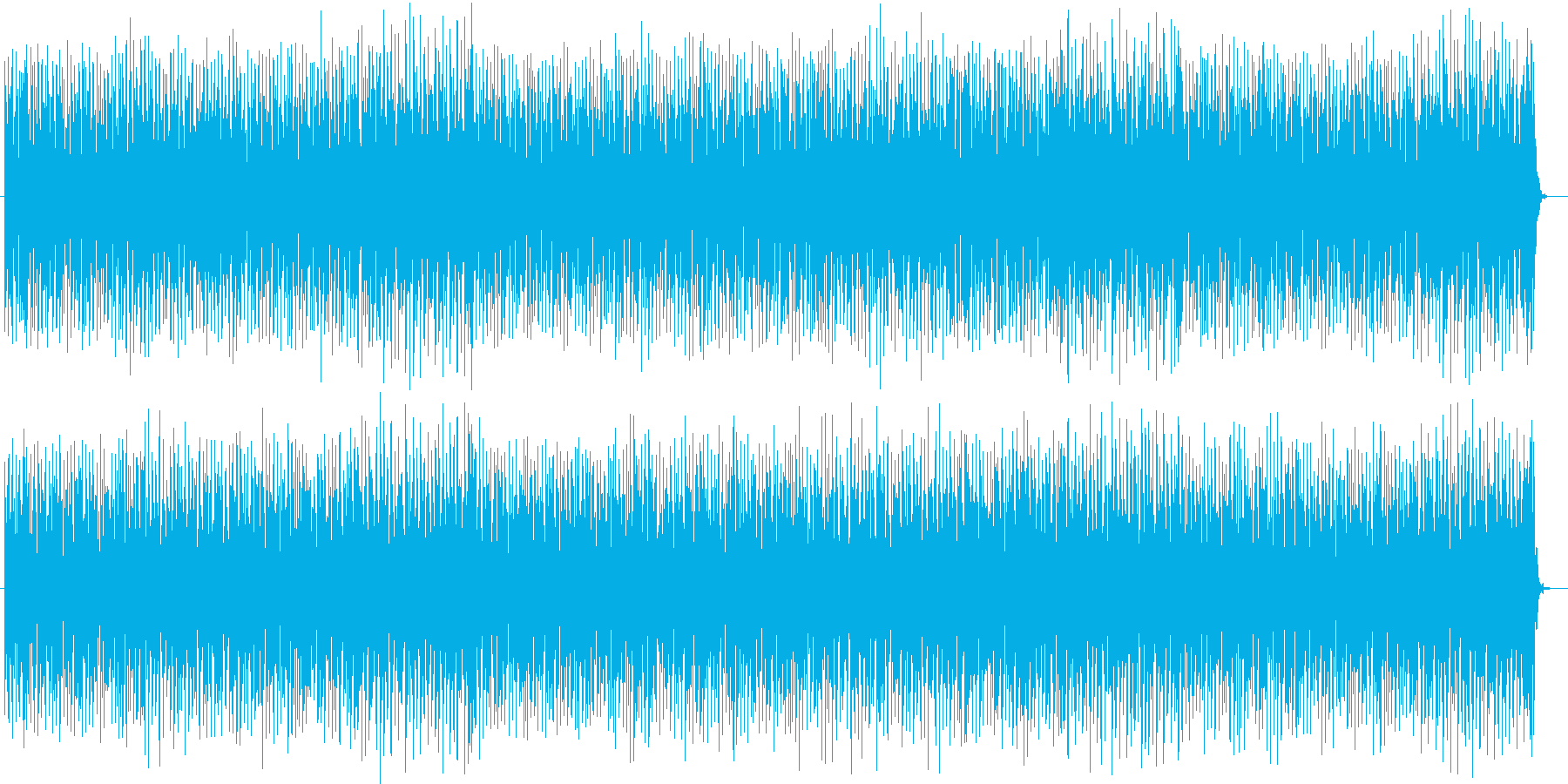 緊迫感漂う音色の早いテンポが特徴のテクノの再生済みの波形
