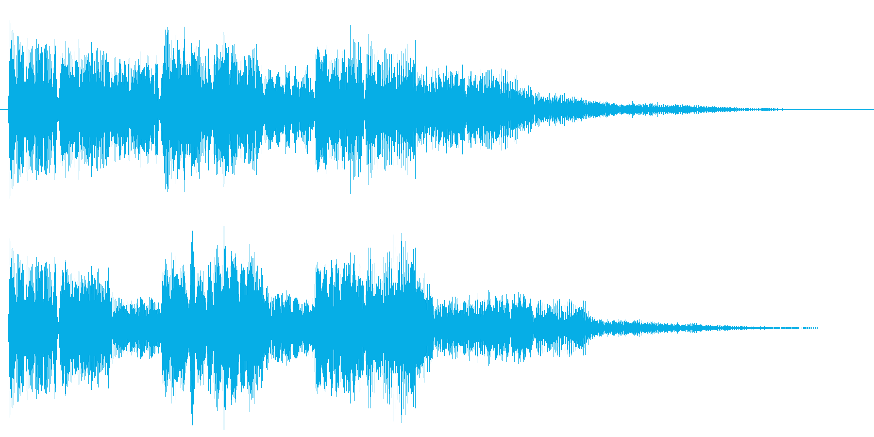 ゲームオーバー ミス 失敗 柔らかめの音の再生済みの波形