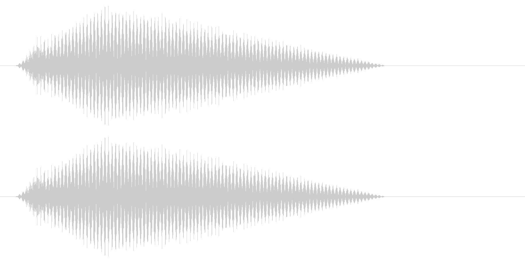 ワープっぽいイメージですの未再生の波形