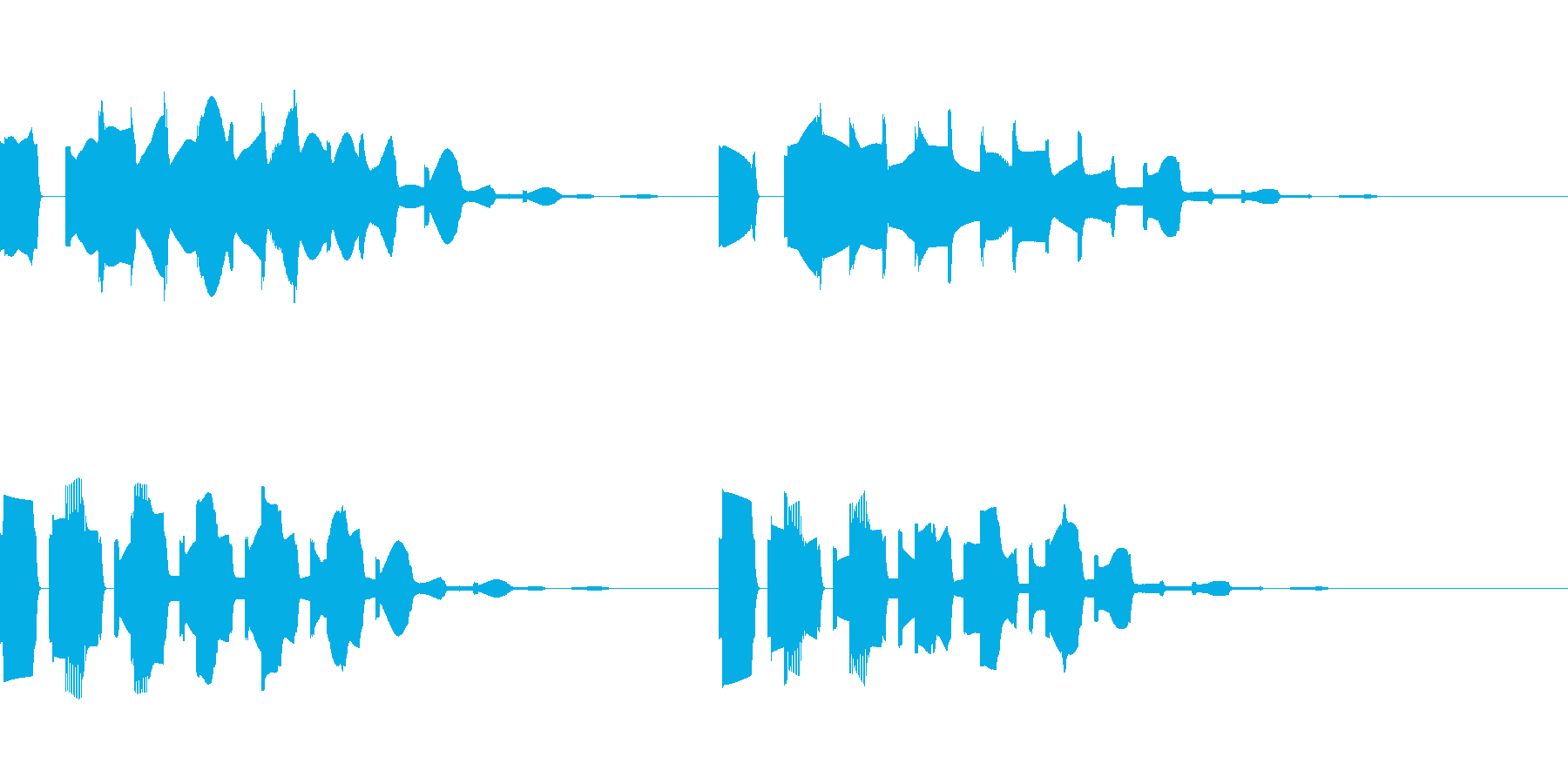 着信音、お知らせ音、アラーム音の再生済みの波形