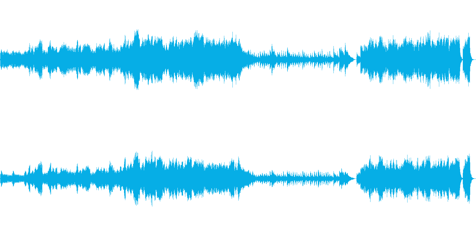 映画音楽向けの切なすぎるバイオリン旋律の再生済みの波形