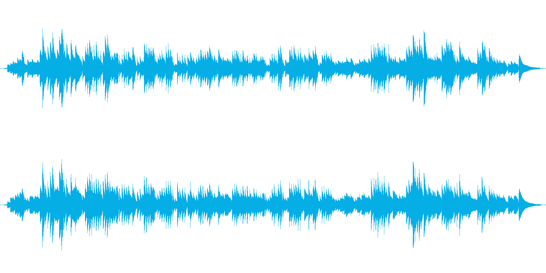 蒼い海という曲の返し歌で、女性の男性へ…の再生済みの波形