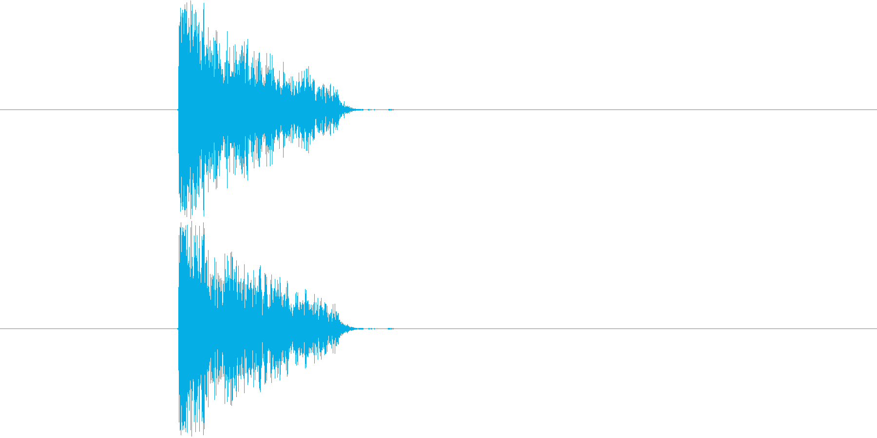 木刀の音に似ていますが、薪に喰いこむ刃…の再生済みの波形